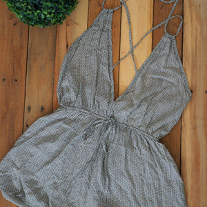 Audrey 3+1 Adorable Herringbone Print Romper